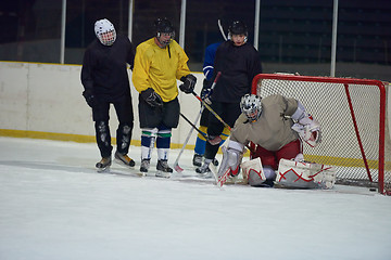 Image showing ice hockey goalkeeper