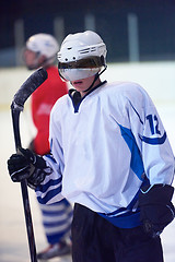 Image showing ice hockey player portrait