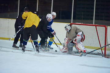 Image showing ice hockey goalkeeper