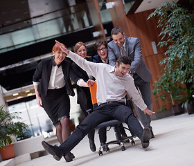 Image showing business people group have fun