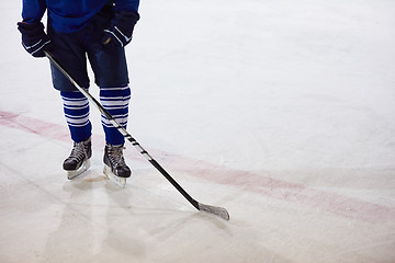 Image showing ice hockey player portrait