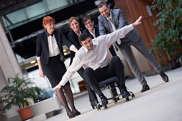 Image showing business people group have fun