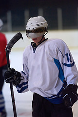 Image showing ice hockey player portrait