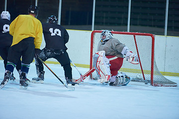 Image showing ice hockey goalkeeper