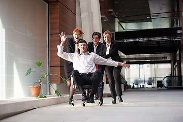 Image showing business people group have fun