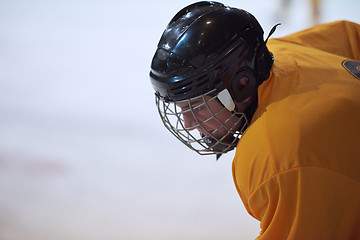 Image showing ice hockey player portrait