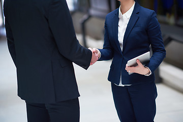 Image showing business man and woman hand shake