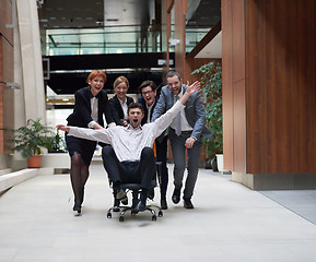 Image showing business people group have fun