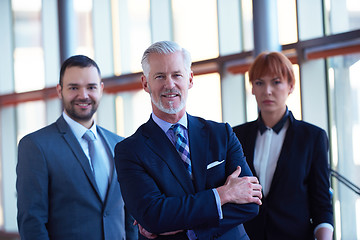 Image showing senior business man with his team at office