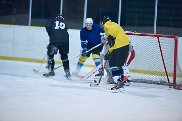 Image showing ice hockey goalkeeper