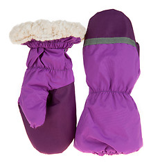 Image showing Children\'s autumn-winter mittens