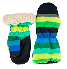 Image showing Children\'s autumn-winter mittens