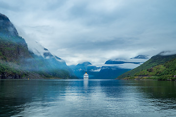 Image showing Cruise Liners On Hardanger fjorden