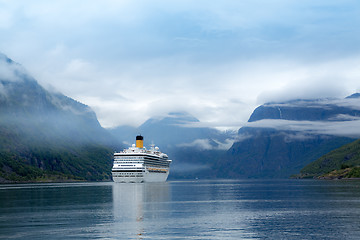 Image showing Cruise Liners On Hardanger fjorden