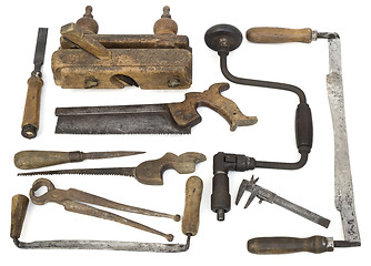 Image showing Old Carpenter Tools