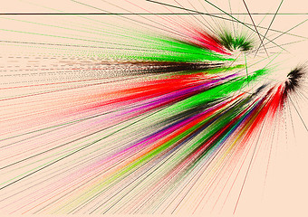 Image showing Fractal image: glowing colored rays