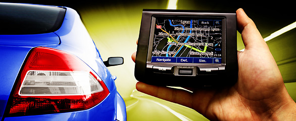 Image showing Gps in a man hand.