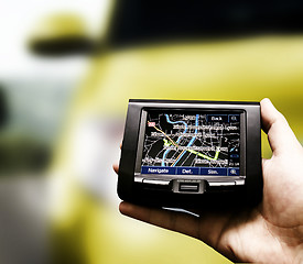 Image showing Gps in a man hand.