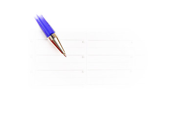 Image showing Color pencil and agenda