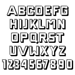 Image showing Handmade retro font