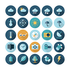 Image showing Flat design icons for user interface