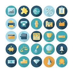 Image showing Flat design icons for business and finance