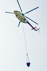 Image showing Fire helicopter MI-8