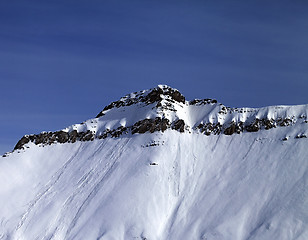 Image showing Slope with traces of avalanches