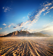 Image showing Mountains in desert