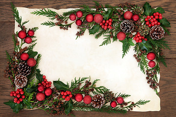 Image showing Festive Border on Oak