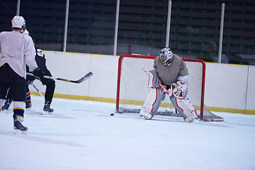 Image showing ice hockey goalkeeper