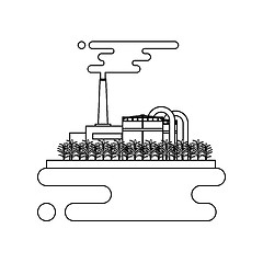 Image showing Vector concept of biofuels refinery plant for processing natural resources like biodiesel