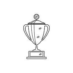 Image showing outline illustration of trophy cup