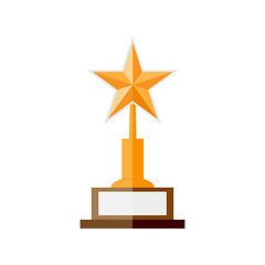 Image showing Vector illustration of gold star award