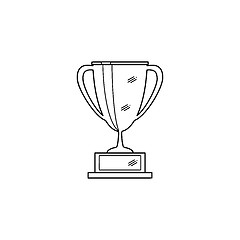 Image showing outline illustration of trophy cup