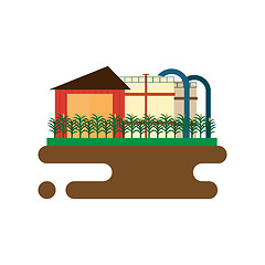 Image showing Vector concept of biofuels refinery plant for processing natural resources like biodiesel