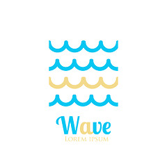 Image showing Abstract wavy icon. Company logo or presentations. Vector illustration