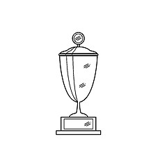 Image showing outline illustration of trophy cup