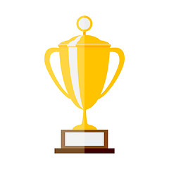 Image showing Vector illustration of gold trophy