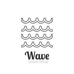 Image showing Abstract wavy icon. Company logo or presentations. Vector illustration