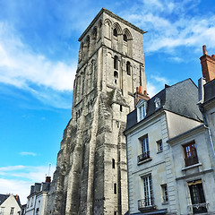 Image showing Charlemagne tower in the city of Tours, France