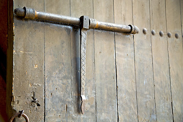 Image showing brown  morocco in africa the home and rusty safe  