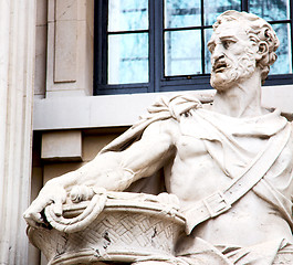 Image showing marble and statue in old city of london england