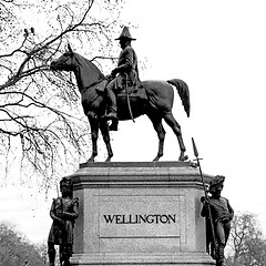 Image showing historic   marble and statue in old city of london england