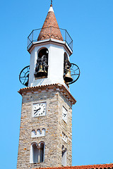 Image showing  building  clock tower in italy europe old  bell