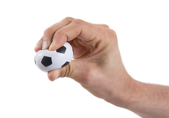 Image showing Hands with soccer ball