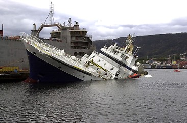 Image showing SINKING SHIP