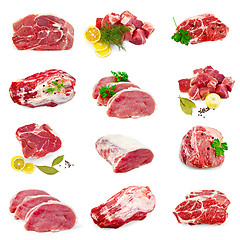 Image showing Meat pork set