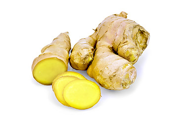 Image showing Ginger root cut