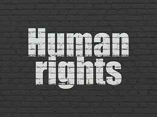 Image showing Politics concept: Human Rights on wall background